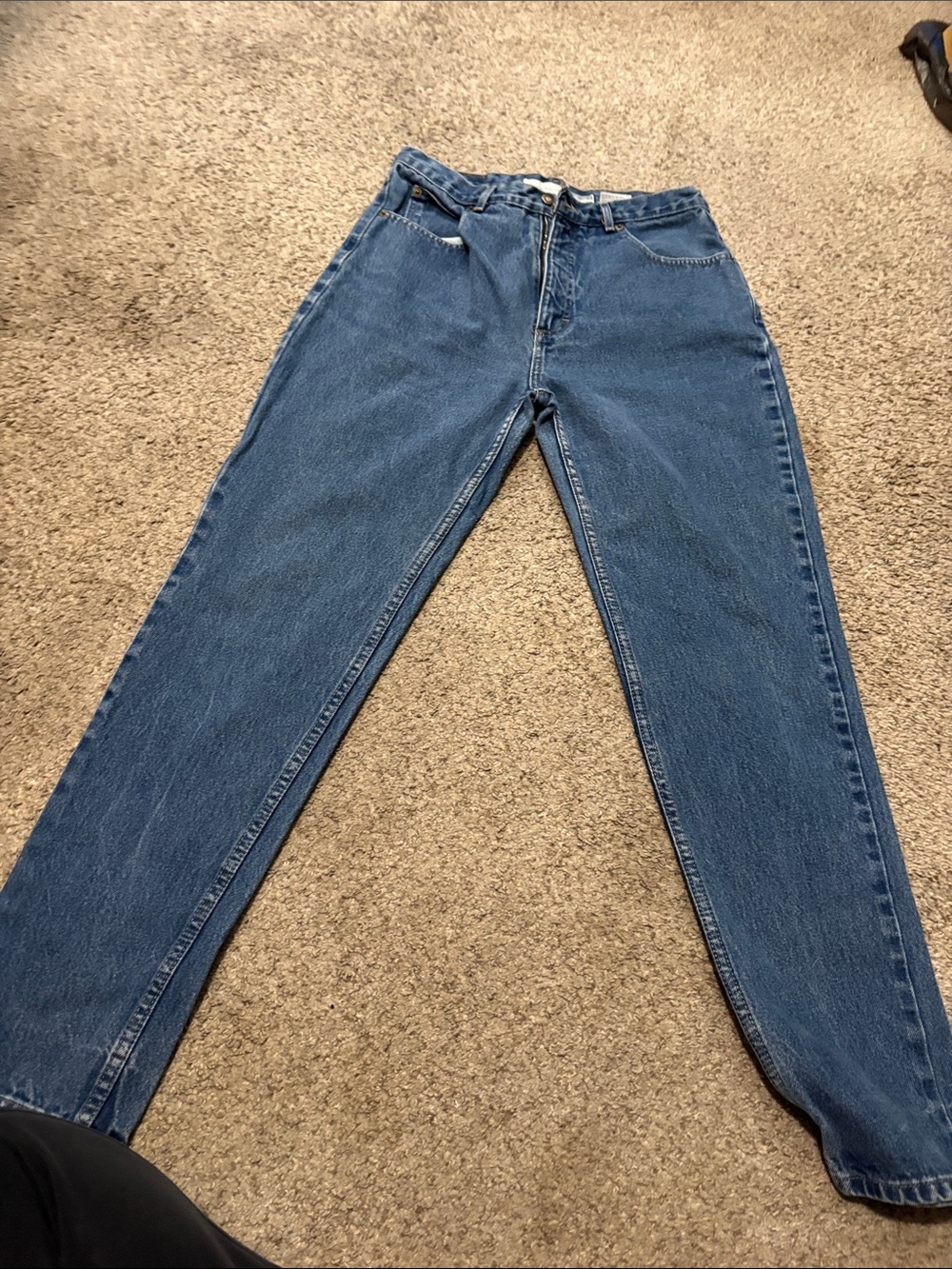 Bugle Boy High-Rise Straight Leg Jeans - Dark Blue Wash vintage size 10